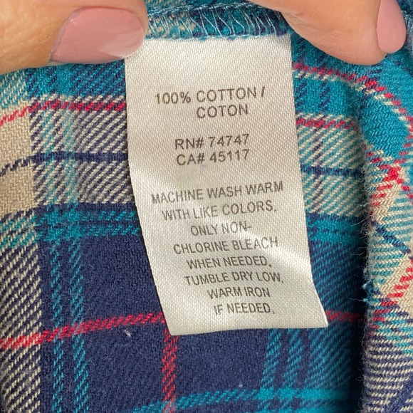 Bass Pro Shop Natural Reflection Blue Plaid Shirt Medium - Picture 3 of 6